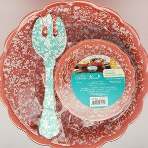 Pioneer Woman Country Splatter 7 Piece Serving Bowl Set